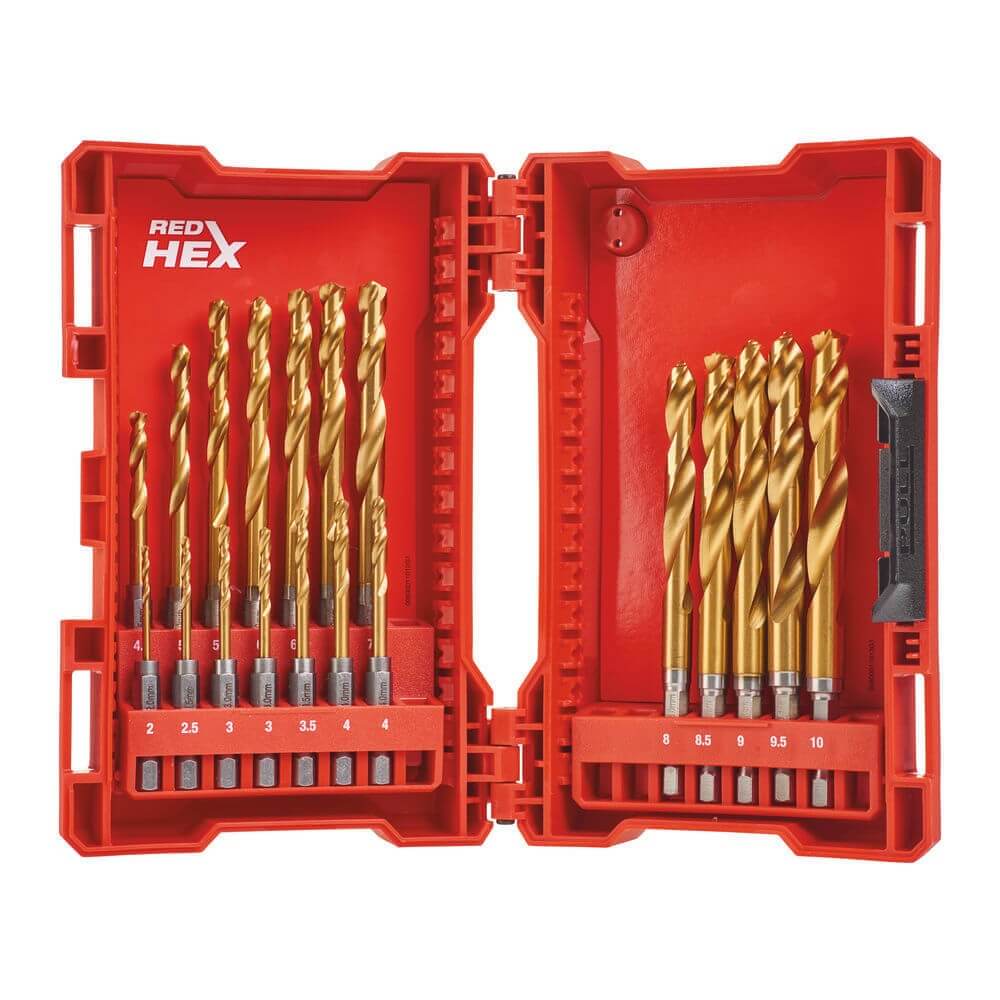 Jeu de forets HSS cobalt - Schockwave - 19 pièces - Ø2-10mm
